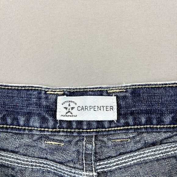 VTG Arizona Jeans Women's 16R Carpenter Dark Baggy‎ Denim Skater Grunge Y2K - Picture 9 of 16